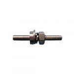 Set of 2 Inlet/Outlet/Union Luer Connector , Stainless Steel Panel Through