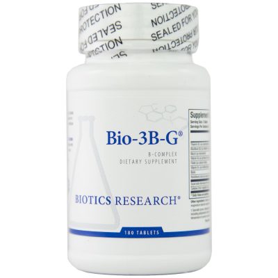 Biotics Research Bio-3B-G Vitamin B Complex Supplement for Stress, Energy and Adrenal Health, 180 tablets
