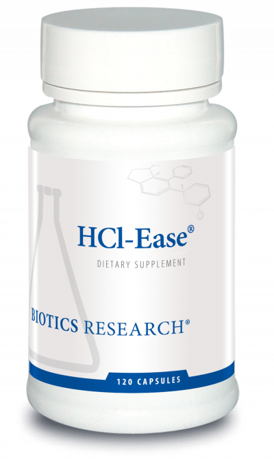 HCl Ease Digestion Intestine and Inflammation Support Gluten Free Dietary Supplement, 120 caps