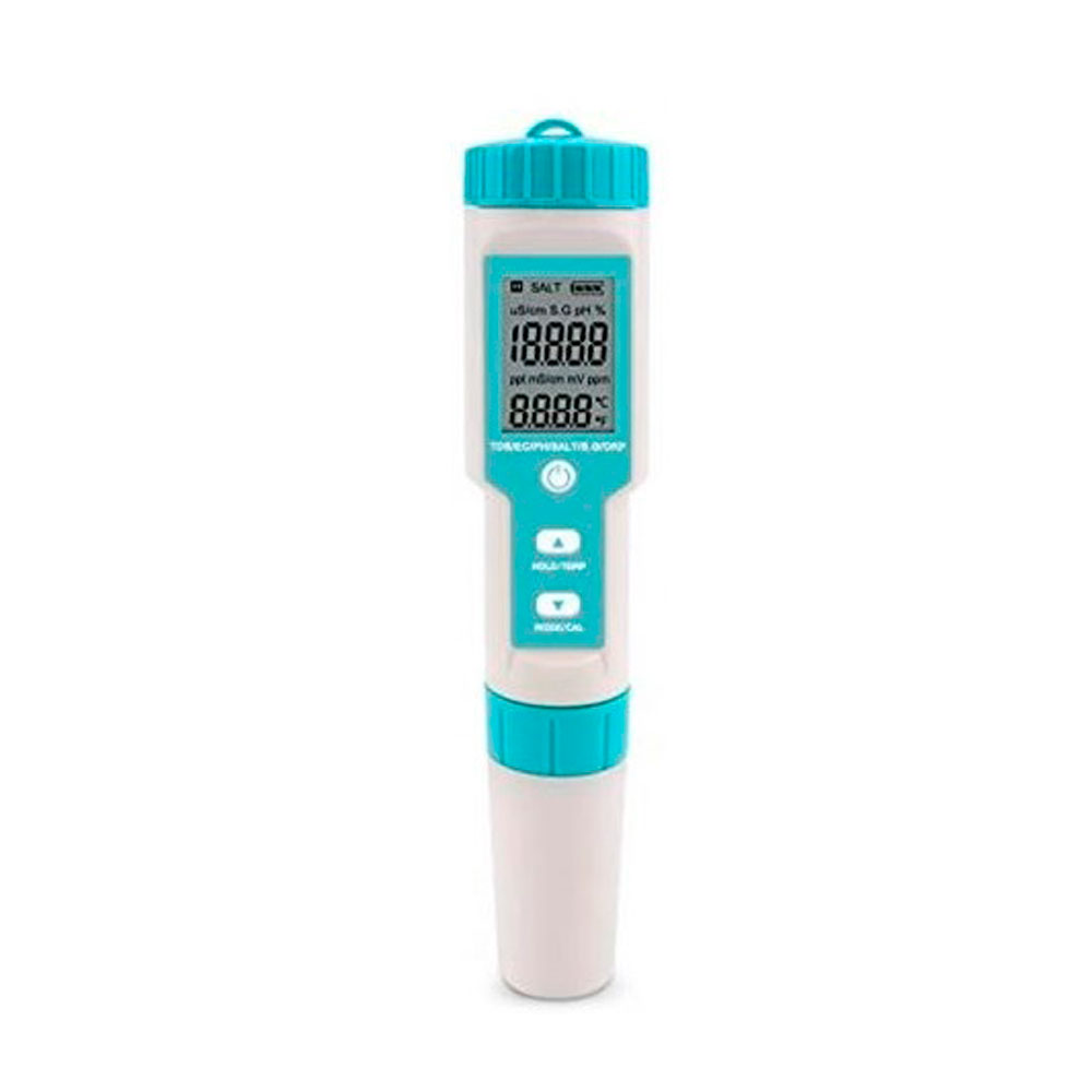 Digital Water Quality Tester 7 in 1 (TDS, EC, pH, SALT, S.G., ORP, TEMP) Meter