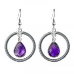 Earrings with Amethyst