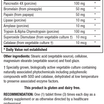 Intenzyme Forte Biotics Research, 100 tablets