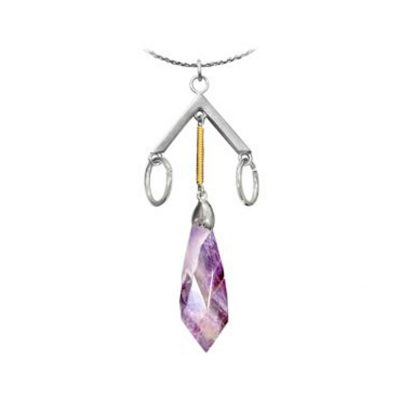 Silver pendant with stone