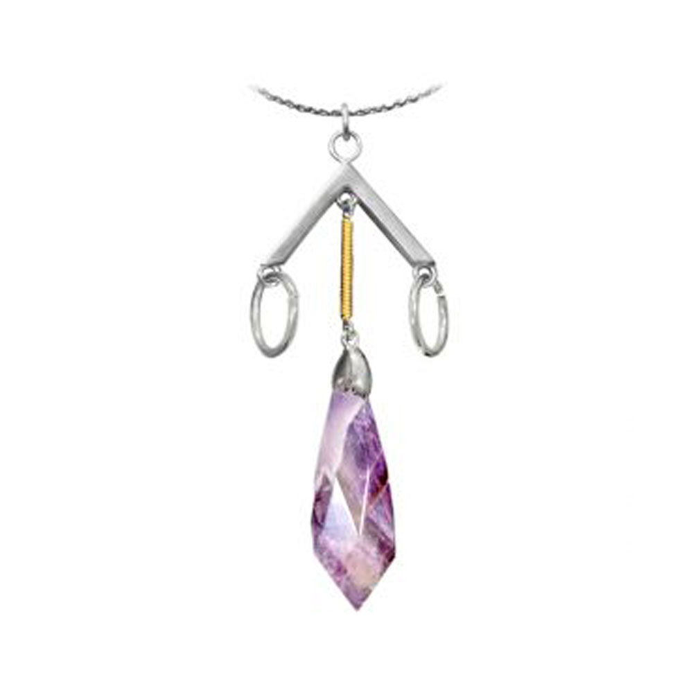 Silver pendant with stone