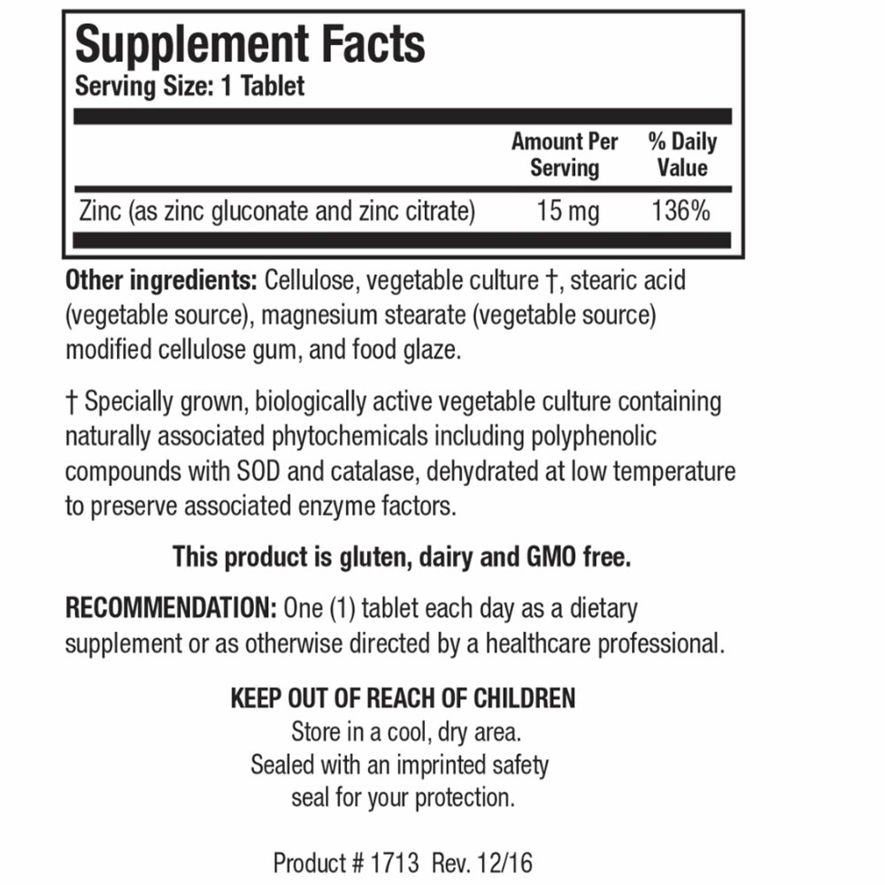 Bio-Zinc, 100 tablets - Image 2