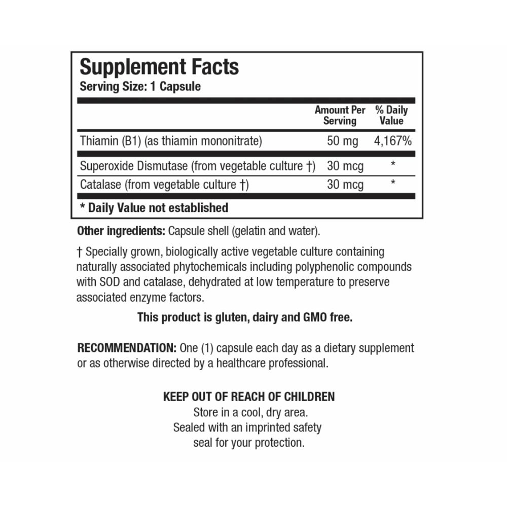 Thiamin, 90 capsuls - Image 2